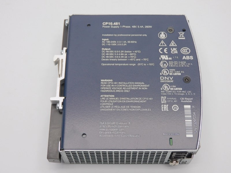 PULS CP10.481 100-240VAC 6.0-5.2A NSMP