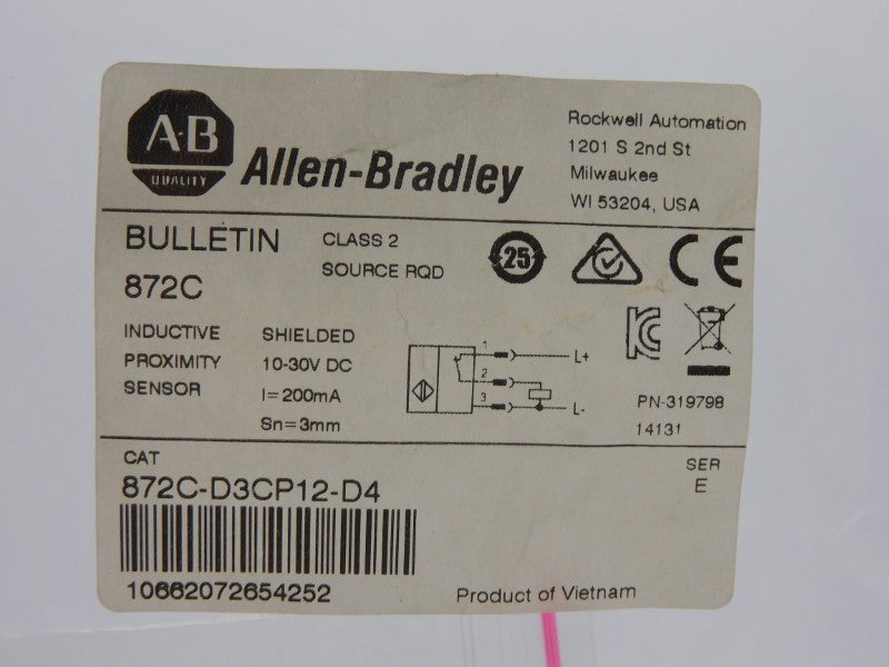 ALLEN BRADLEY 872C-D3CP12-D4 SER. E 10-30VDC NSMP