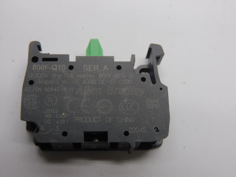 ALLEN BRADLEY 800F-Q10 SER. A 300V 10A NSNP