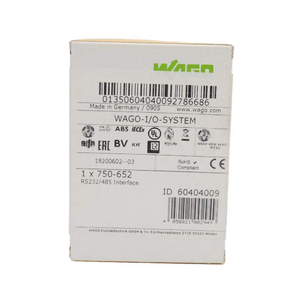 WAGO 750-652 RS232/485 NSFS