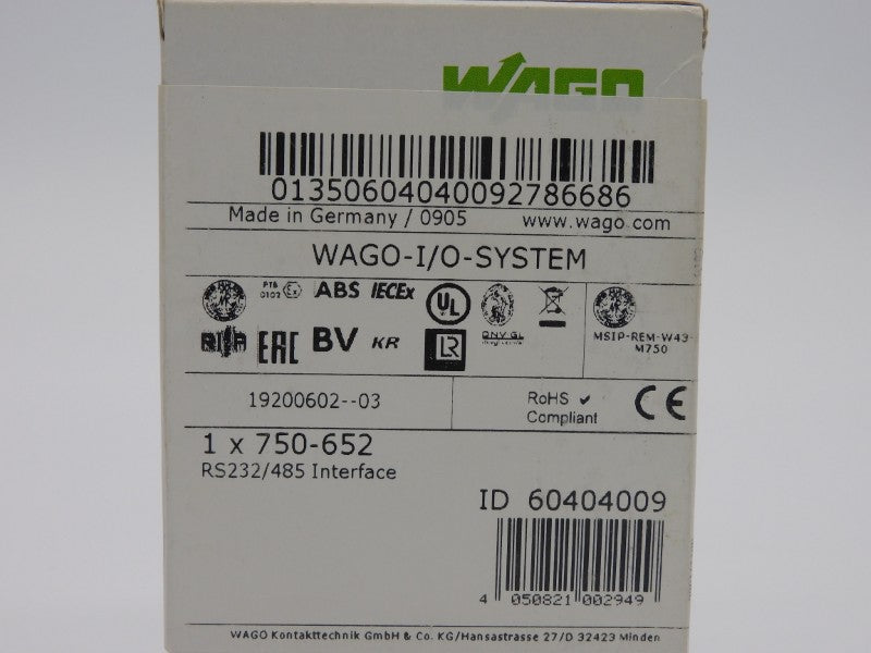 WAGO 750-652 RS232/485 NSFS