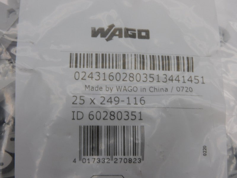 WAGO 249-116 (PKG OF 25) NSMP
