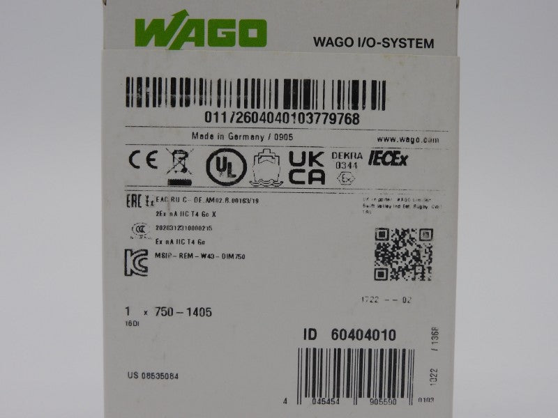 WAGO 750-1405 16DI NSFS