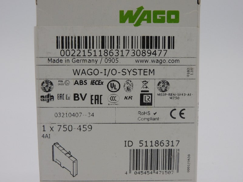 WAGO 750-459 4AI NSFS