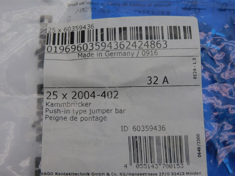 WAGO 2004-402 32A (PKG OF 25) NSMP