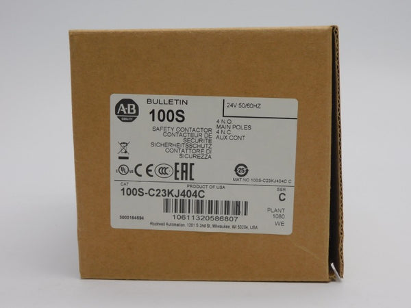 ALLEN BRADLEY 100S-C23KJ404C SER. C 24V 32A (BR/WH) NSMP