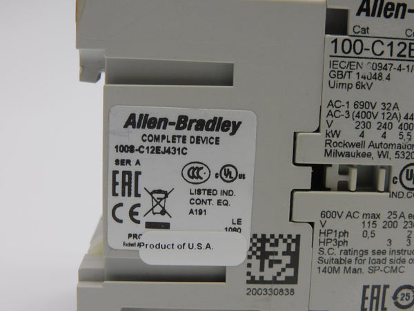 ALLEN BRADLEY 100S-C12EJ431C SER. A 24VDC 32A NSNP