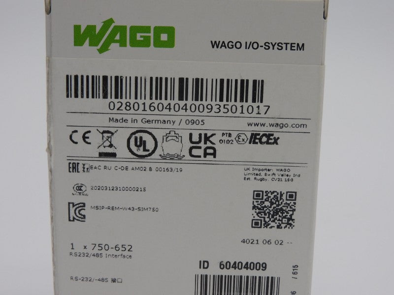 WAGO 750-652 RS232/485 24VDC NSMP