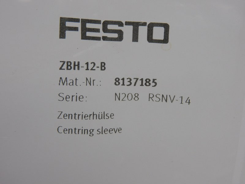 FESTO ZBH-12-B 8137185 (PKG OF 10) NSMP