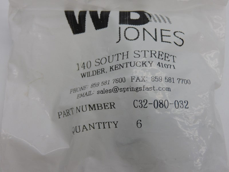 WB JONES C32-080-032 (PKG OF 6) NSMP