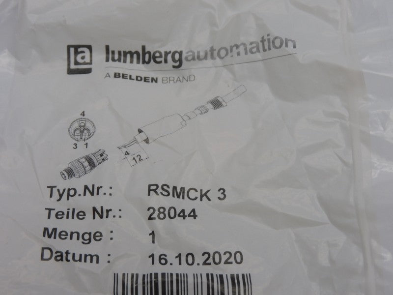 LUMBERG AUTOMATION RSMCK3 28044 (AS PICTURED) NSMP
