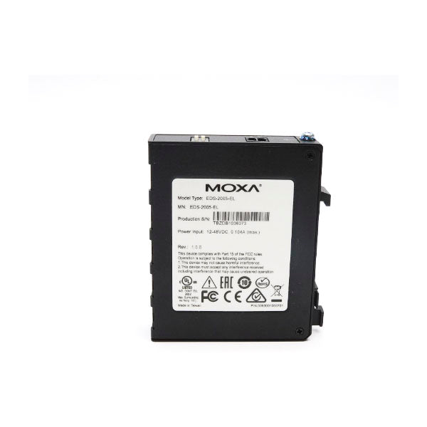 MOXA EDS-2005-EL REV. 1.0.0 12-48VDC 0.104A (AS PICTURED) NSNP