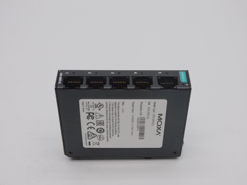 MOXA EDS-2005-EL REV. 1.0.0 12-48VDC 0.104A (AS PICTURED) NSNP