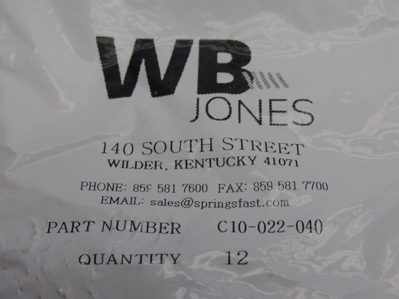 WB JONES C10-022-040 (PKG OF 12) NSMP