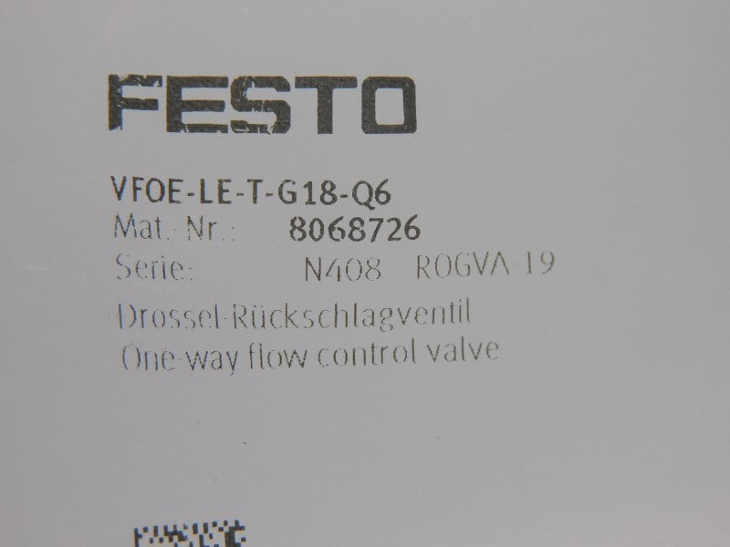 FESTO VFOE-LE-T-G18-Q6 8068726 NSMP