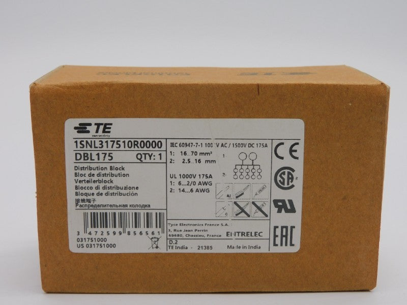 TYCO ELECTRONICS 1SNL317510R0000 DBL175 1500VDC 175A NSMP
