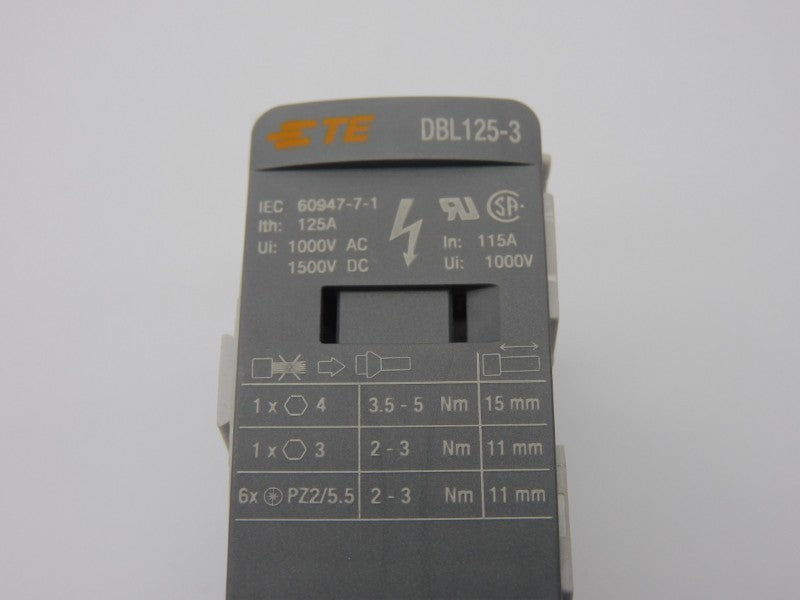 TYCO ELECTRONICS DBL125-3 1500VDC 125A NSNP