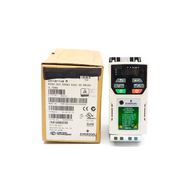 CONTROL TECHNIQUES M200-01200042A10100AB100 F/W 01.04.03.04 0-240V 10.4A NSMP