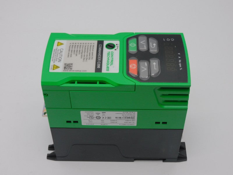 CONTROL TECHNIQUES C200-01200017A10100AB100 F/W V01.06.00.02 0-240V 4.5A NSMP