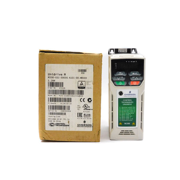 CONTROL TECHNIQUES M200-02200056A10100AB100 F/W 01.04.03.04 0-240V 14.9A NSMP