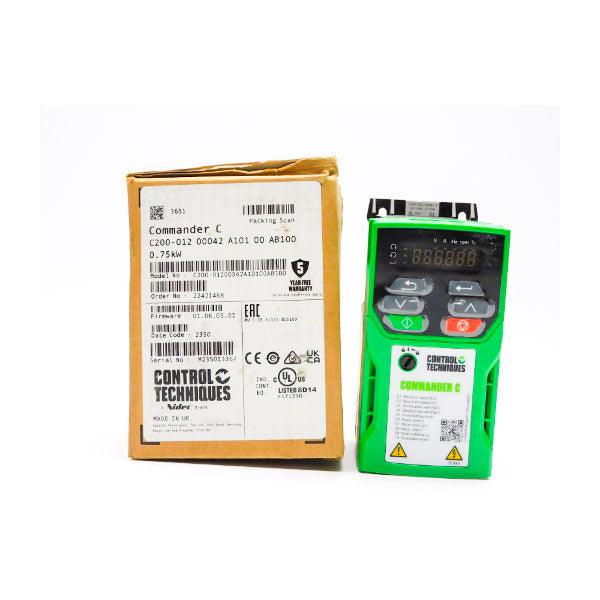 CONTROL TECHNIQUES C200-01200042A10100AB100 F/W 01.06.05.02 0-240V 10.4A NSMP
