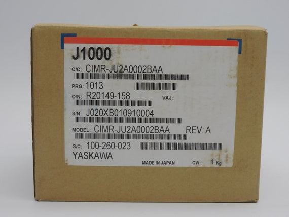 YASKAWA CIMR-JU2A0002BAA REV. A 0-240V 1.9/1.6A NSMP