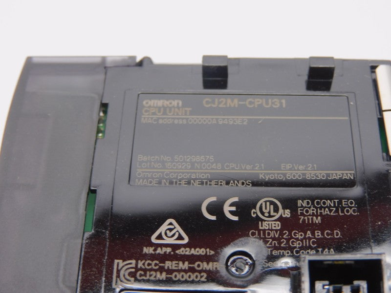 OMRON CJ2M-CPU31 VER. 2.1 NSMP