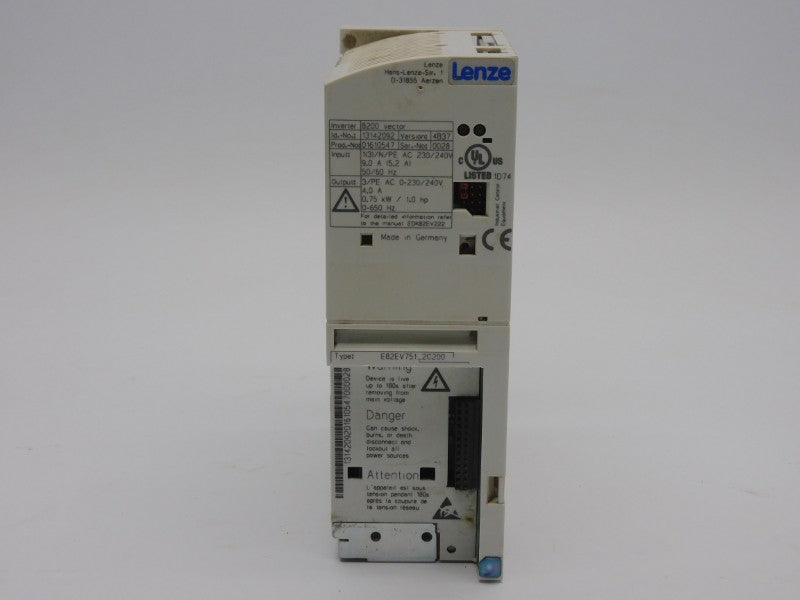 LENZE E82EV751K2C200 230/240V 9.0A UNMP