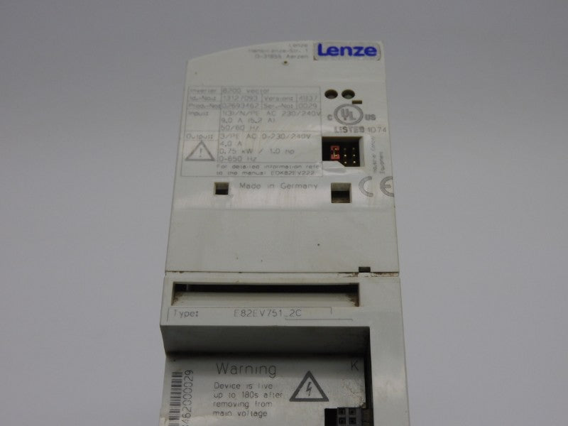 LENZE E82EV751K2C 230/240V 9.0A UNMP