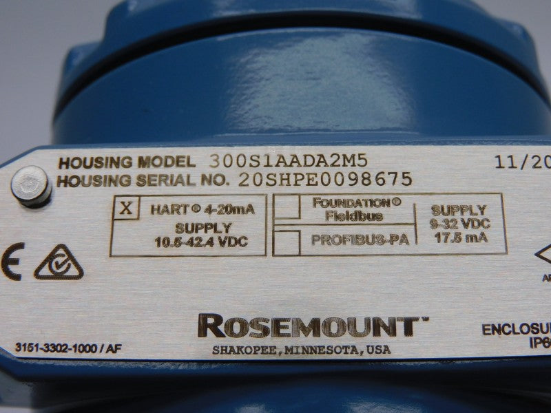 ROSEMOUNT 3051S2TG1A2B11A1ADA2B4L1M5Q4Q8 F/W 1.0.0 10.5-42.4VDC 30PSI NSNP