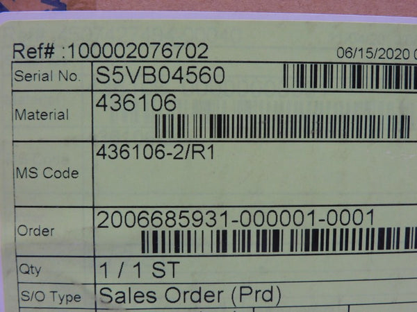 YOKOGAWA 436106-2/R1 NSFS