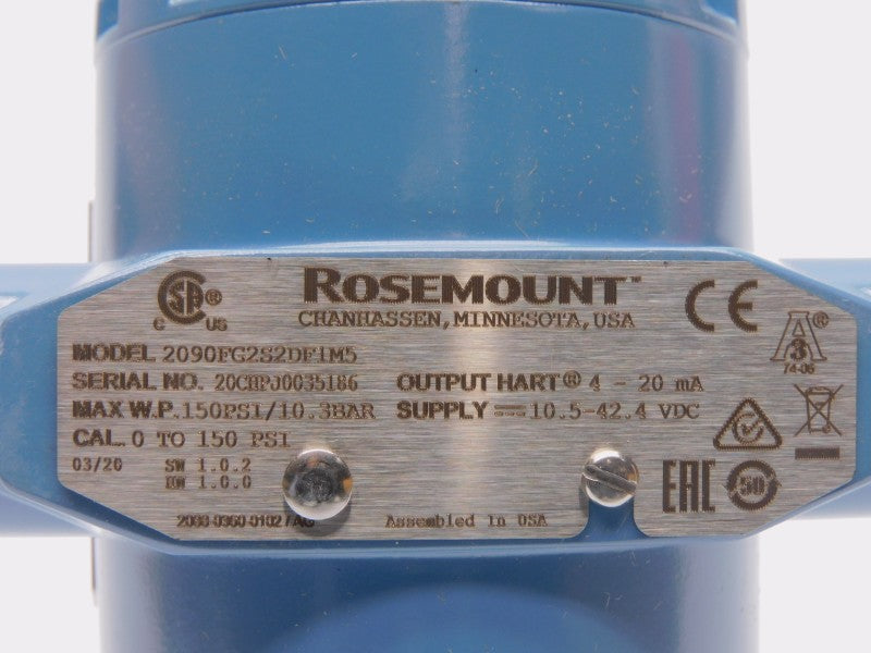 ROSEMOUNT 2090FG2S2DF1M5 10.5-42.4VDC 150PSI NSMP