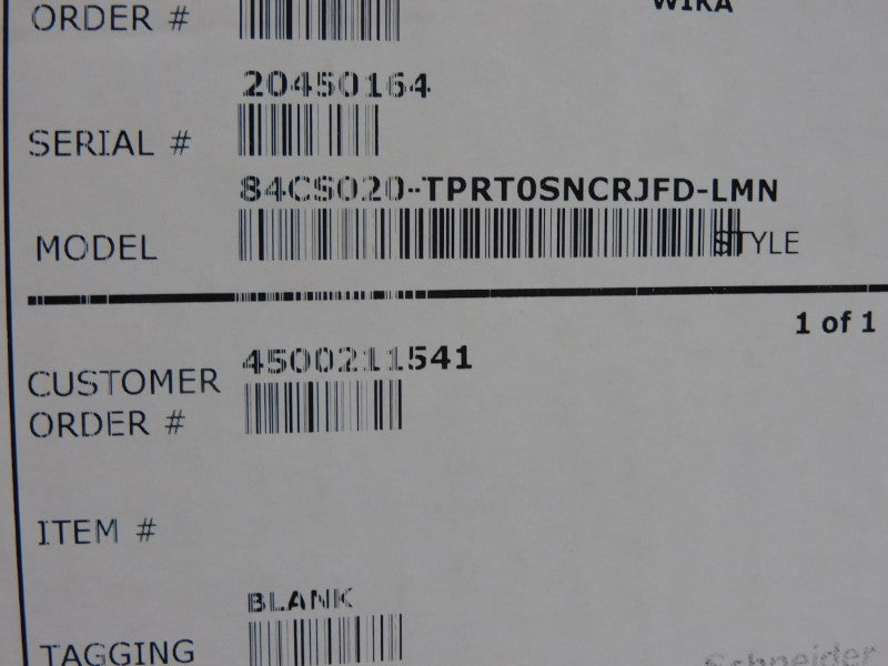 SCHNEIDER ELECTRIC 84CS020-TPRT0SNCRJFD-LMN 15.75-42VDC NSMP