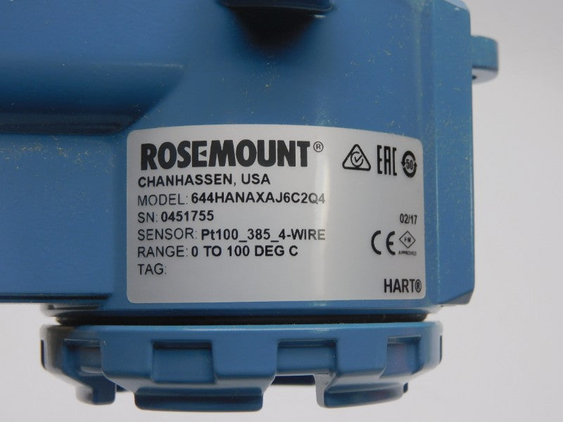 ROSEMOUNT 644HANAXAJ6C2Q4 0068QN21U025L200X8Q4XAHPQ8Q16 NSMP