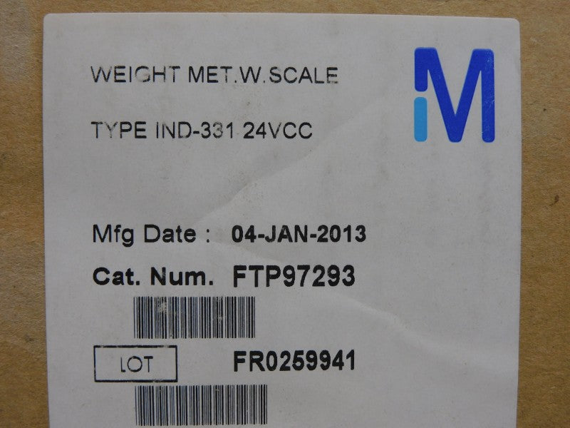 METTLER TOLEDO IND331 FTP97293 24VDC NSMP
