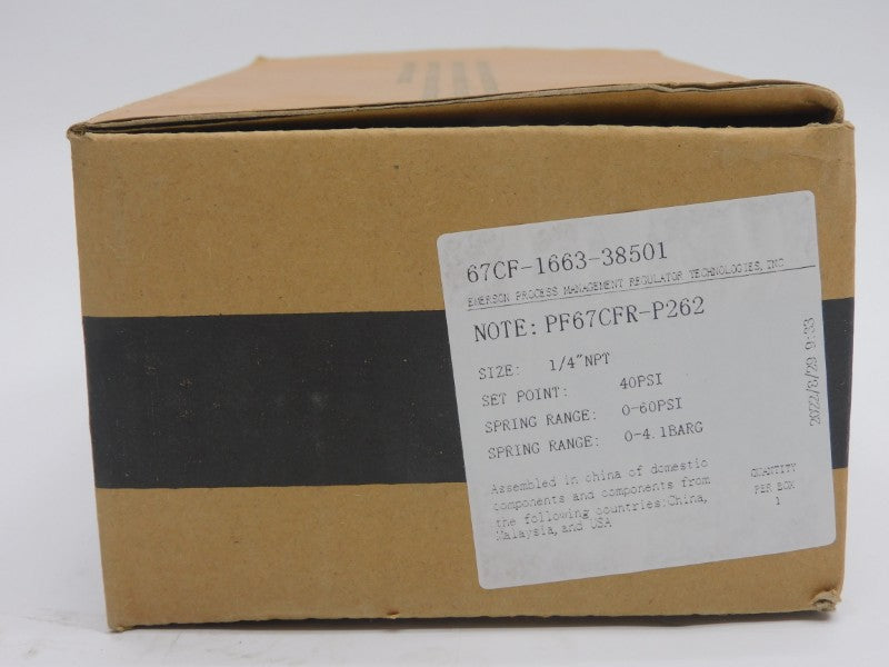 FISHER 67CFR PF67CFR-P262 0-60PSI NSMP