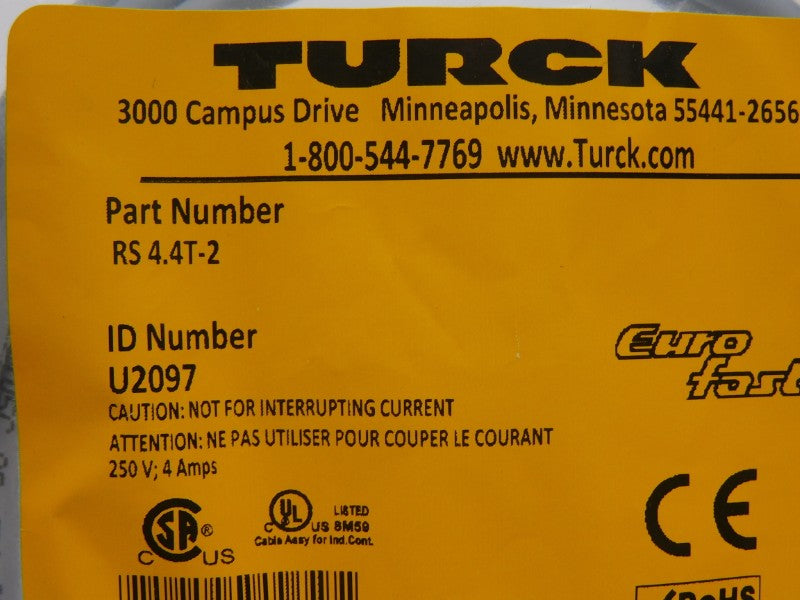 TURCK RS4.4T-2 U2097 250V 4A NSMP