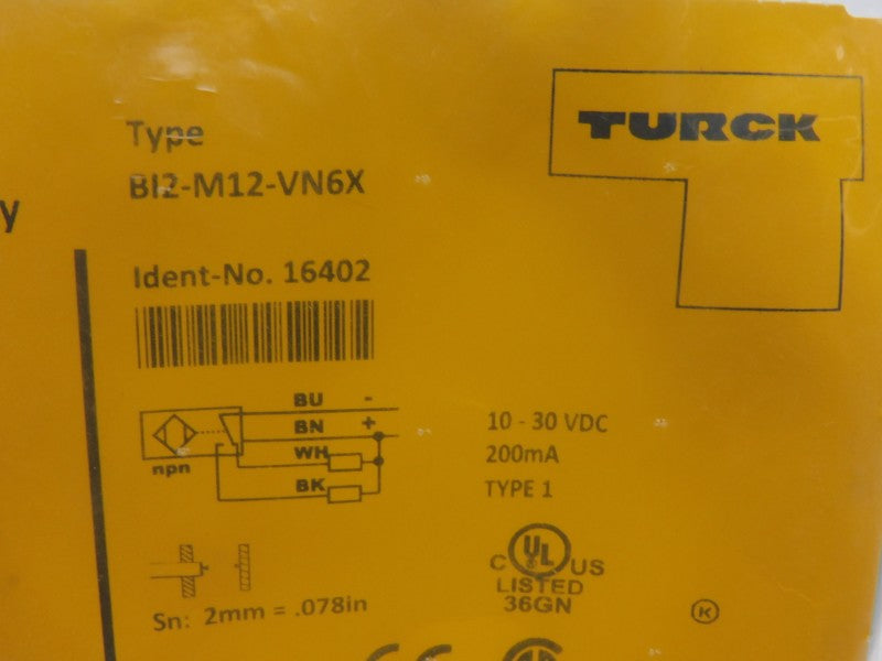 TURCK BI2-M12-VN6X 16402 10-30VDC NSMP