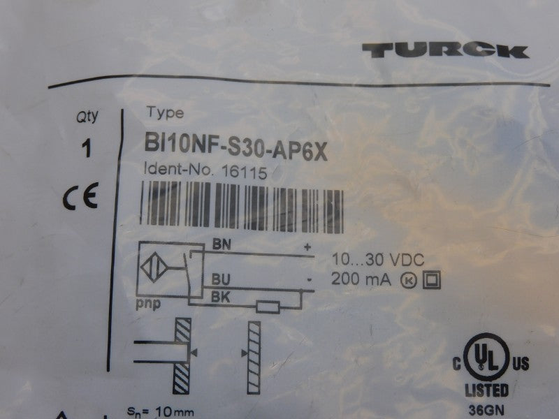 TURCK BI10NF-S30-AP6X 16115 10-30VDC NSMP