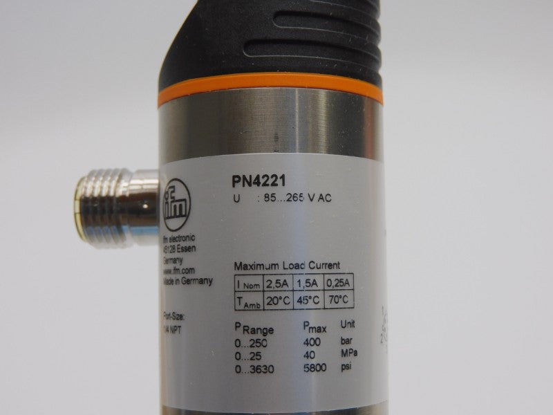 IFM EFECTOR PN-250-SBN14-HFBOW/LS//V PN4221 85-265VAC 2.5A 0-3630PSI NSMP