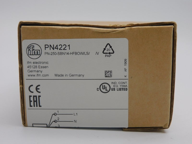 IFM EFECTOR PN-250-SBN14-HFBOW/LS//V PN4221 85-265VAC 2.5A 0-3630PSI NSMP