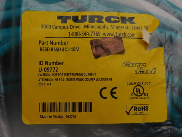TURCK RSSDRSSD441-40M U-09772 250V 4A NSMP