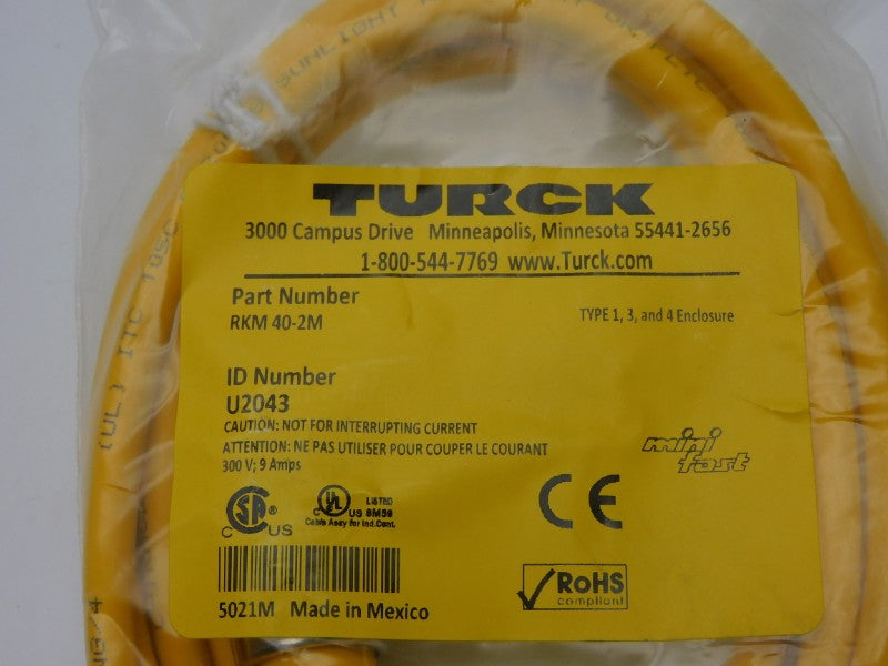 TURCK RKM40-2M U2043 300V 9A NSMP