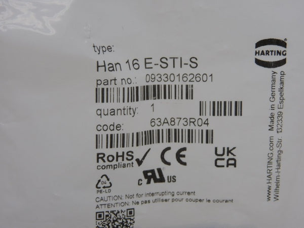 HARTING 09330162601 HAN16E-STI-S NSMP