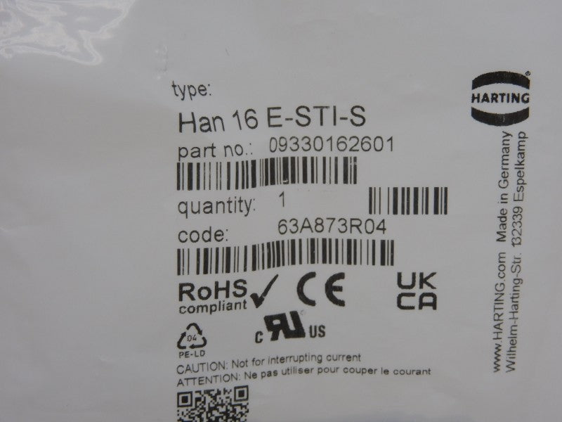 HARTING 09330162601 HAN16E-STI-S NSMP