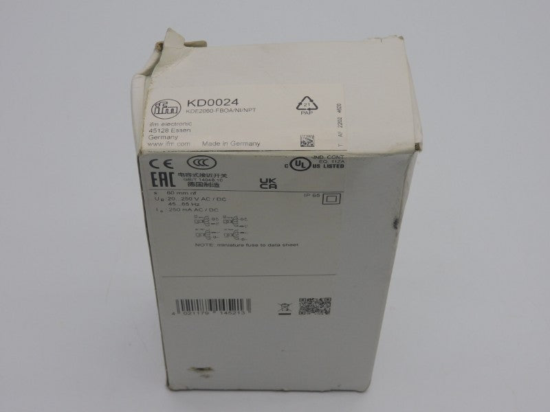 IFM EFECTOR KD0024 KDE2060-FBOA/NI/NPT 20-250VAC/DC NSMP