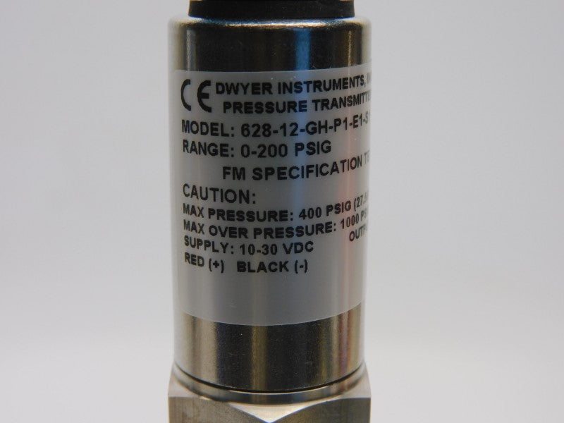 DWYER 628-12-GH-P1-E1-S1 10-30VDC 0-200PSI NSNP