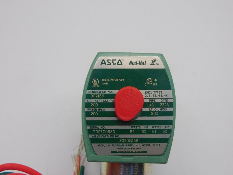 ASCO 8320G136 110/120V 200PSI 1/8" NSMP
