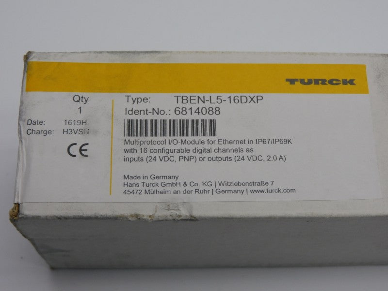 TURCK TBEN-L5-16DXP F/W V3.5.0.0 6814088 24VDC 2.0A NSMP