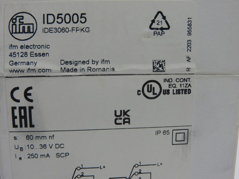 IFM EFECTOR IDE3060-FPKG ID5005 10-36VDC NSMP